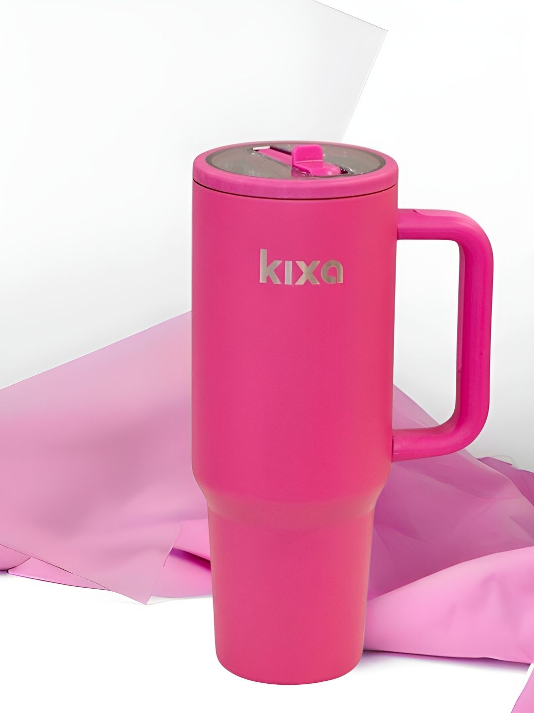 Kixa Pink Single Stainless Steel Solid Double Wall Vacuum Water Bottle-image-39