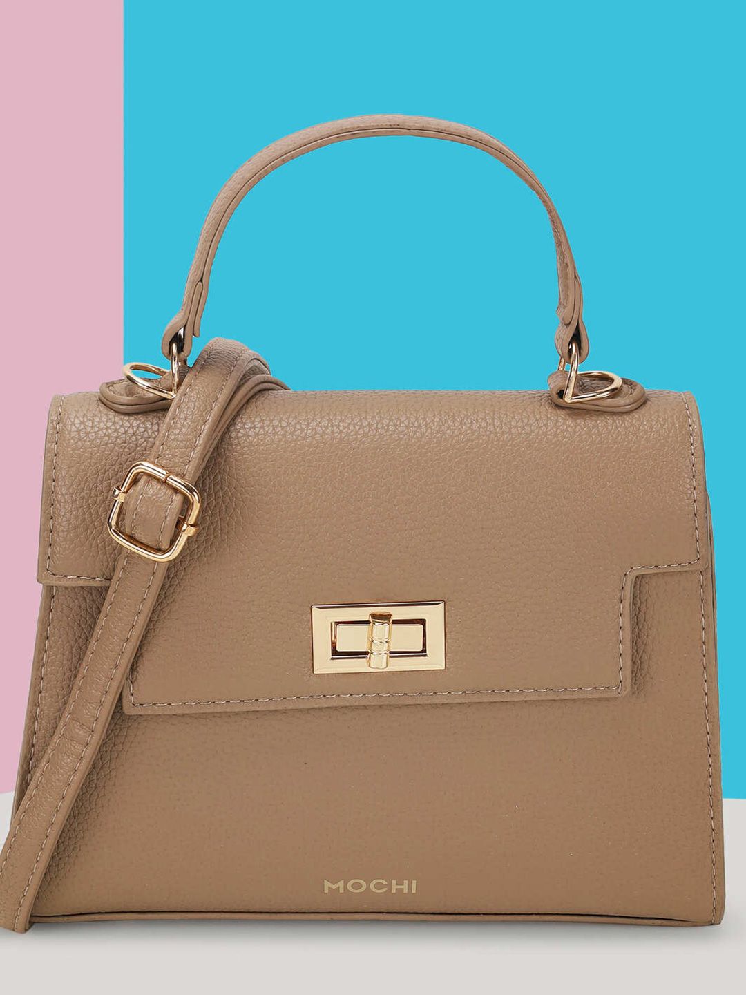 Mochi Textured PU Bucket Satchel with Cut Work-picture-37