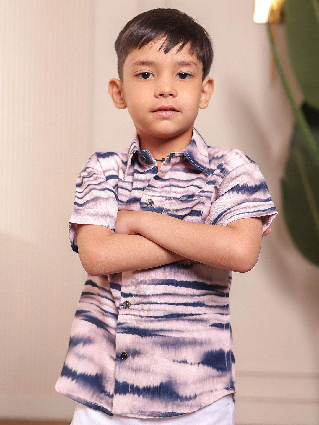 Stuffie Land Boys Classic Horizontal Stripes Striped Casual Shirt-picture-19