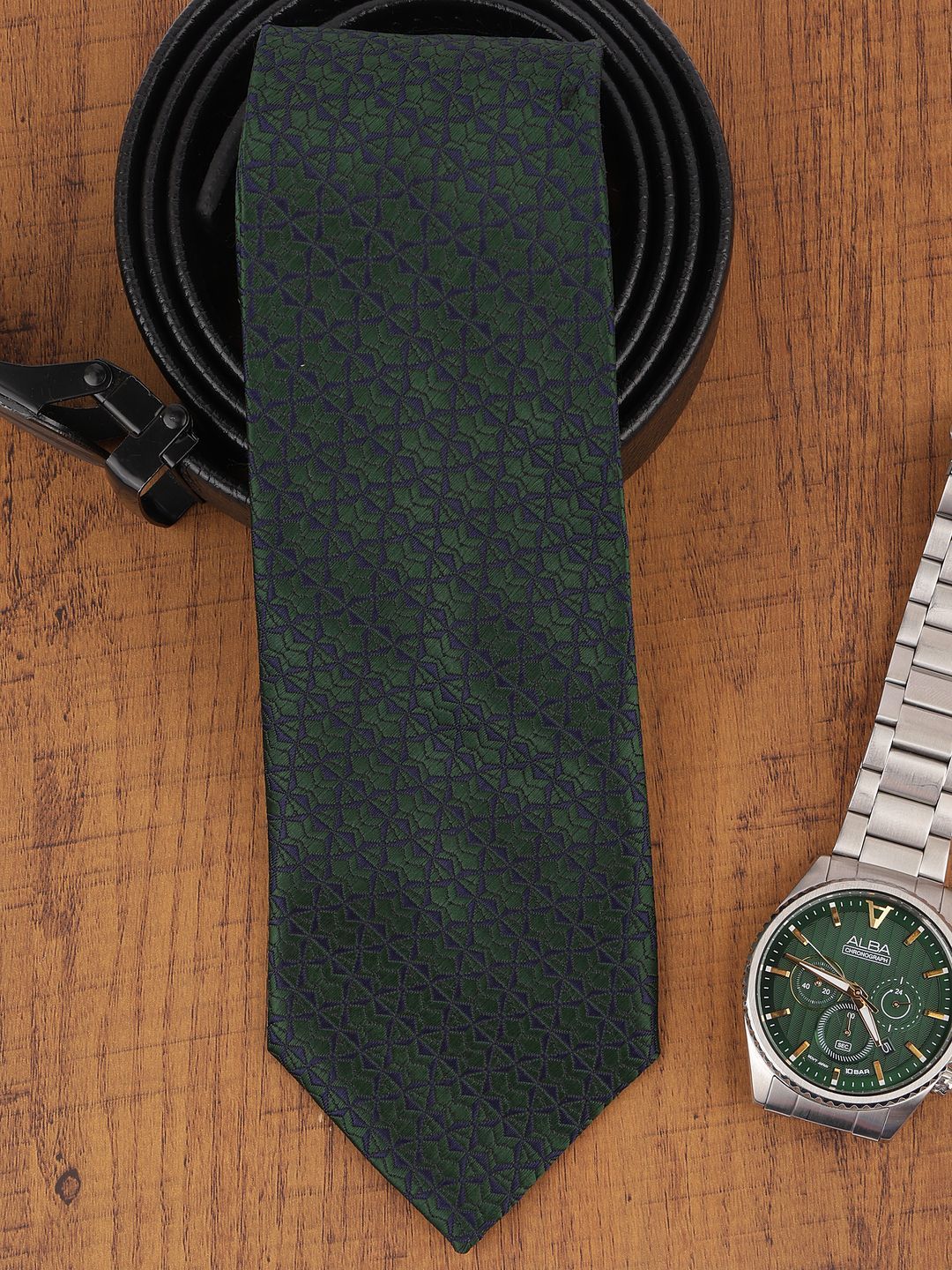 Alvaro Castagnino Men Woven Design Skinny Tie-picture-21