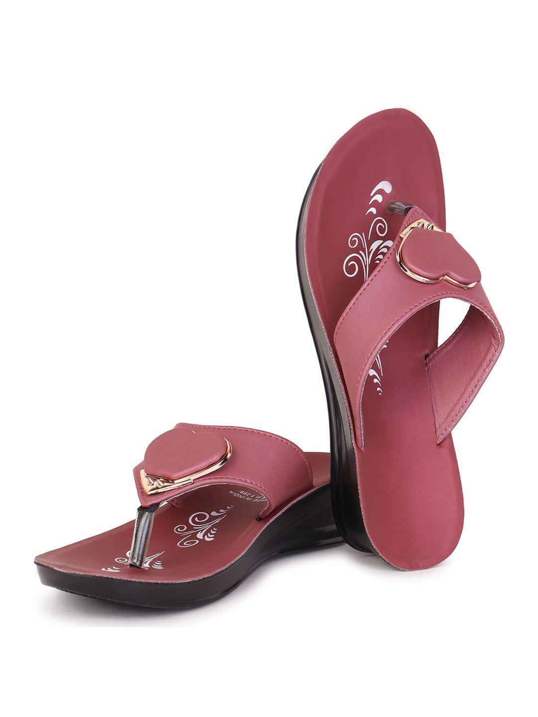 PENNEN Women Printed Wedge Heels Sandals-image-30
