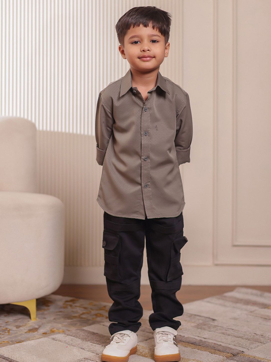 Stuffie Land Boys Classic Striped Casual Shirt-picture-16