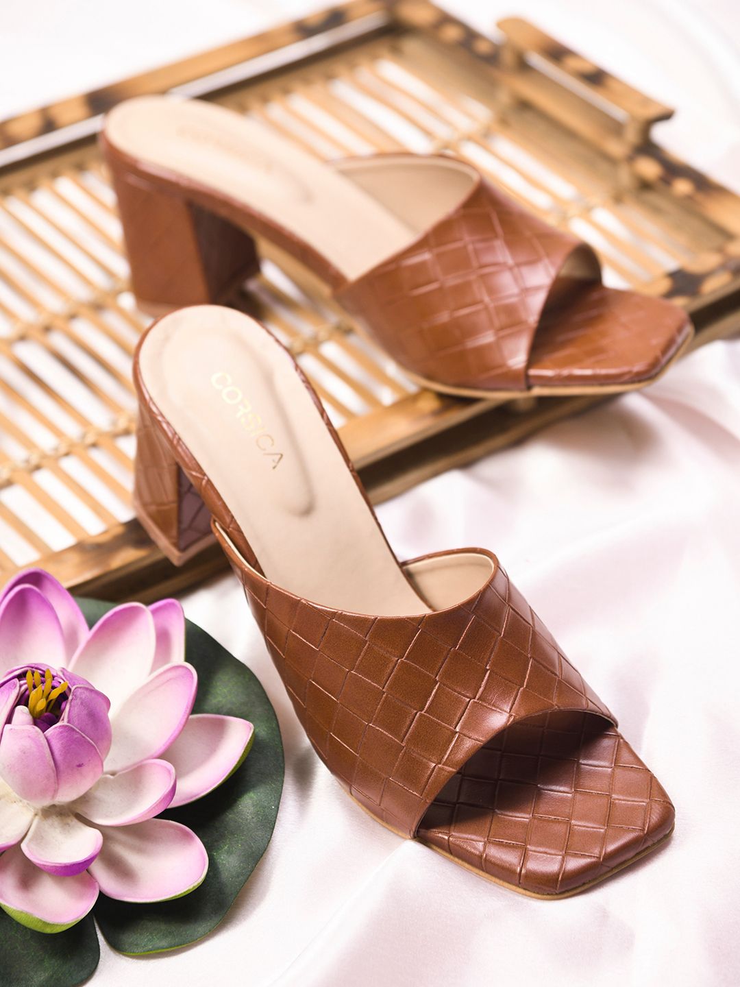 CORSICA Textured Block Sandals-picture-37