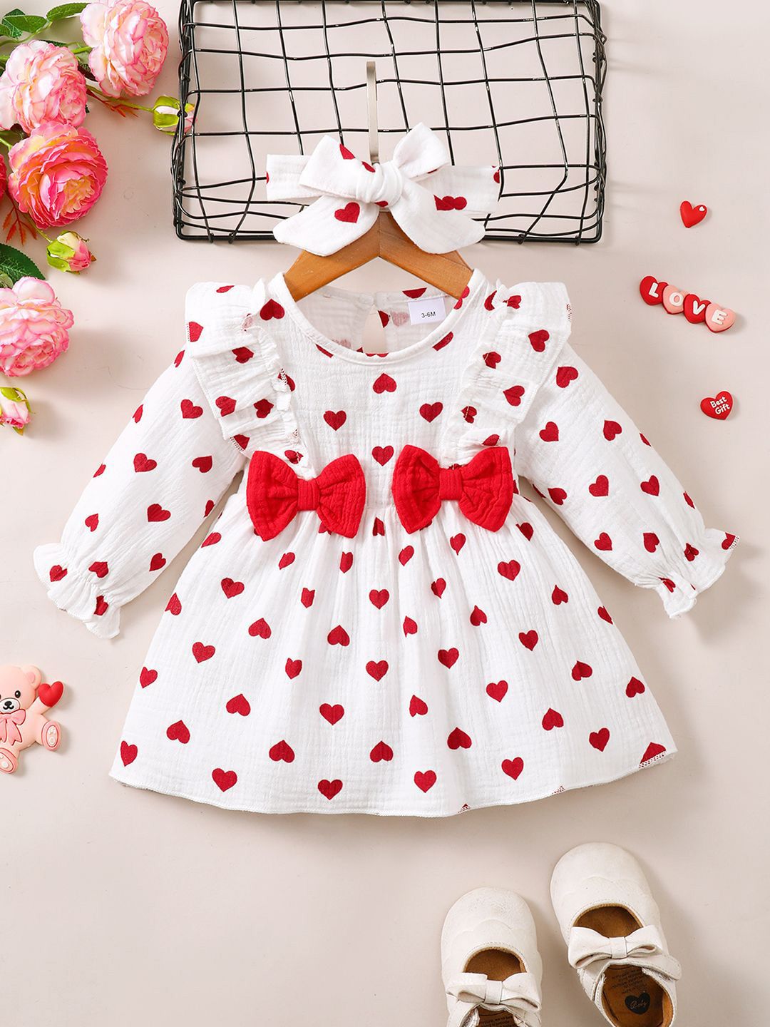 YK Geometric Printed Puff Sleeves A-Line Dress-picture-24