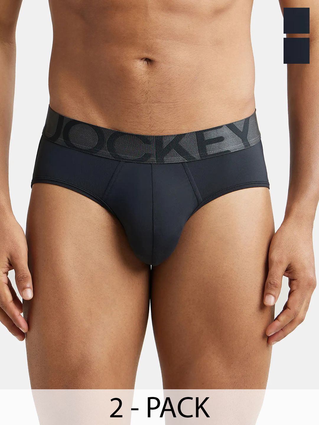 Jockey Pack of 2 Tactel Microfiber Elastane Solid Brief with Moisture Move Properties-IC27-picture-54