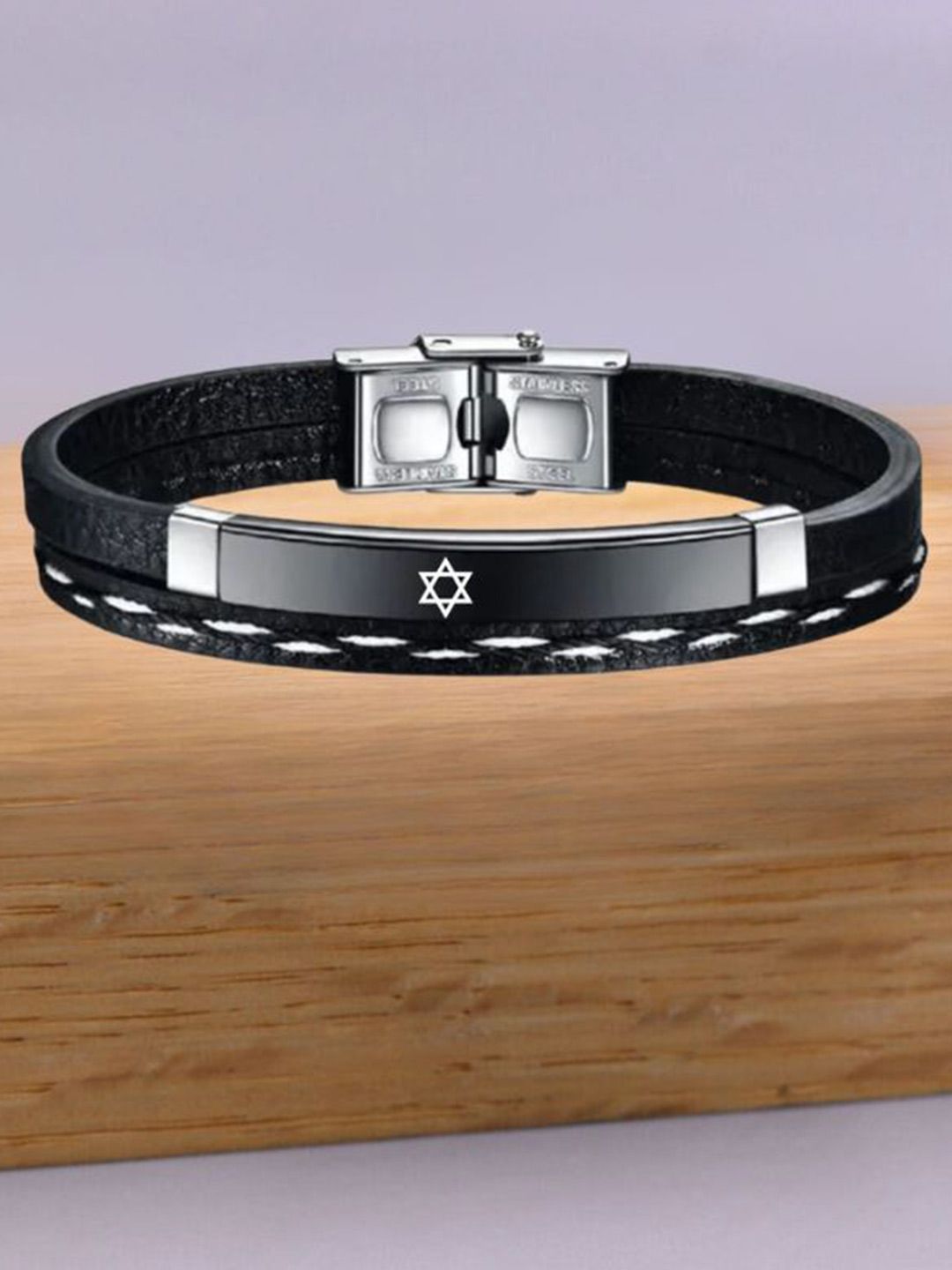 M Men Style Men Handcrafted Silver-Plated Wraparound Bracelet-picture-18