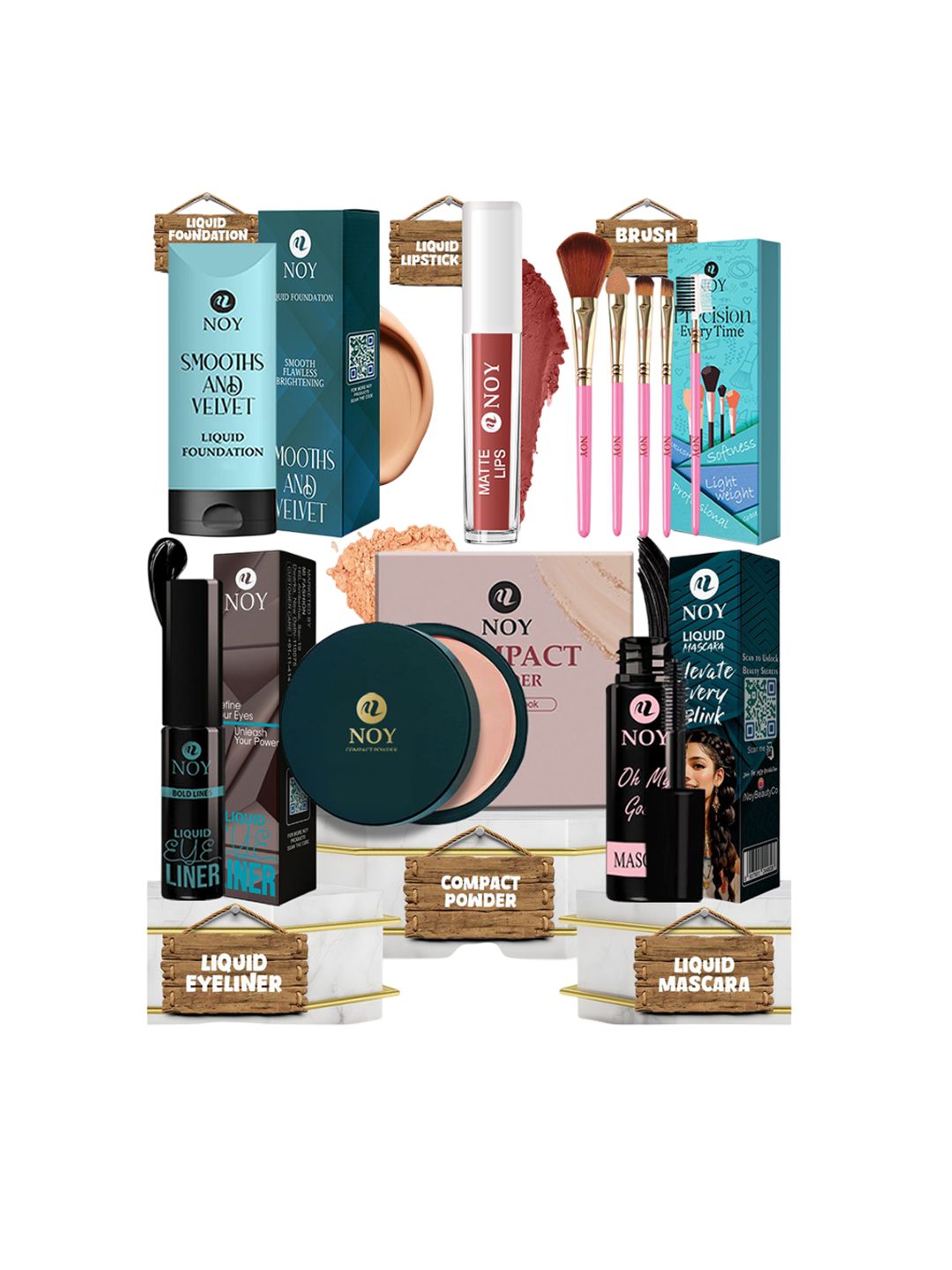 NOY Set Of 10 Long Lasting Waterproof Makeup Combo-picture-47