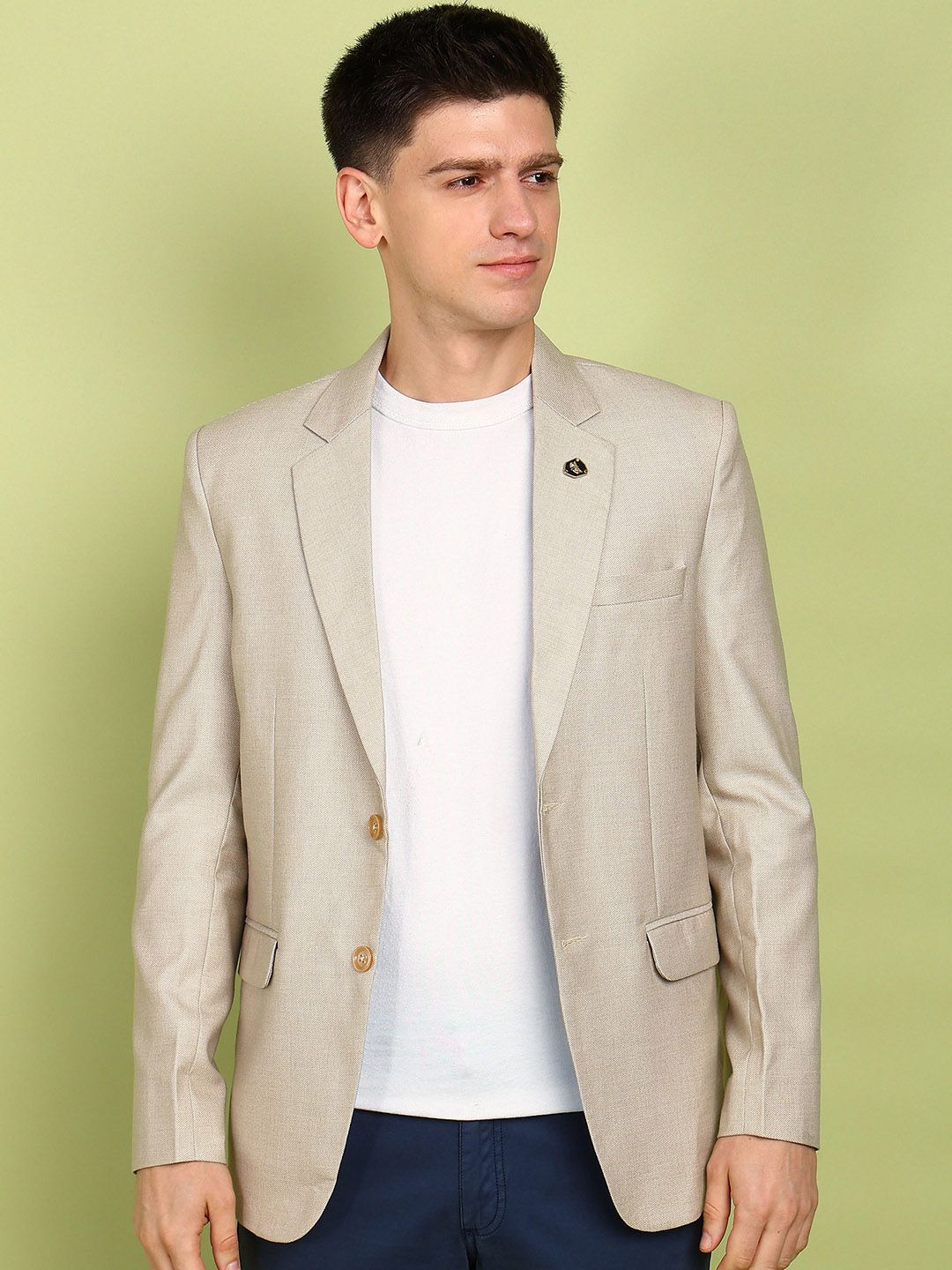 FUBAR Men Self-Design Slim-Fit Single Breasted Blazer-picture-29