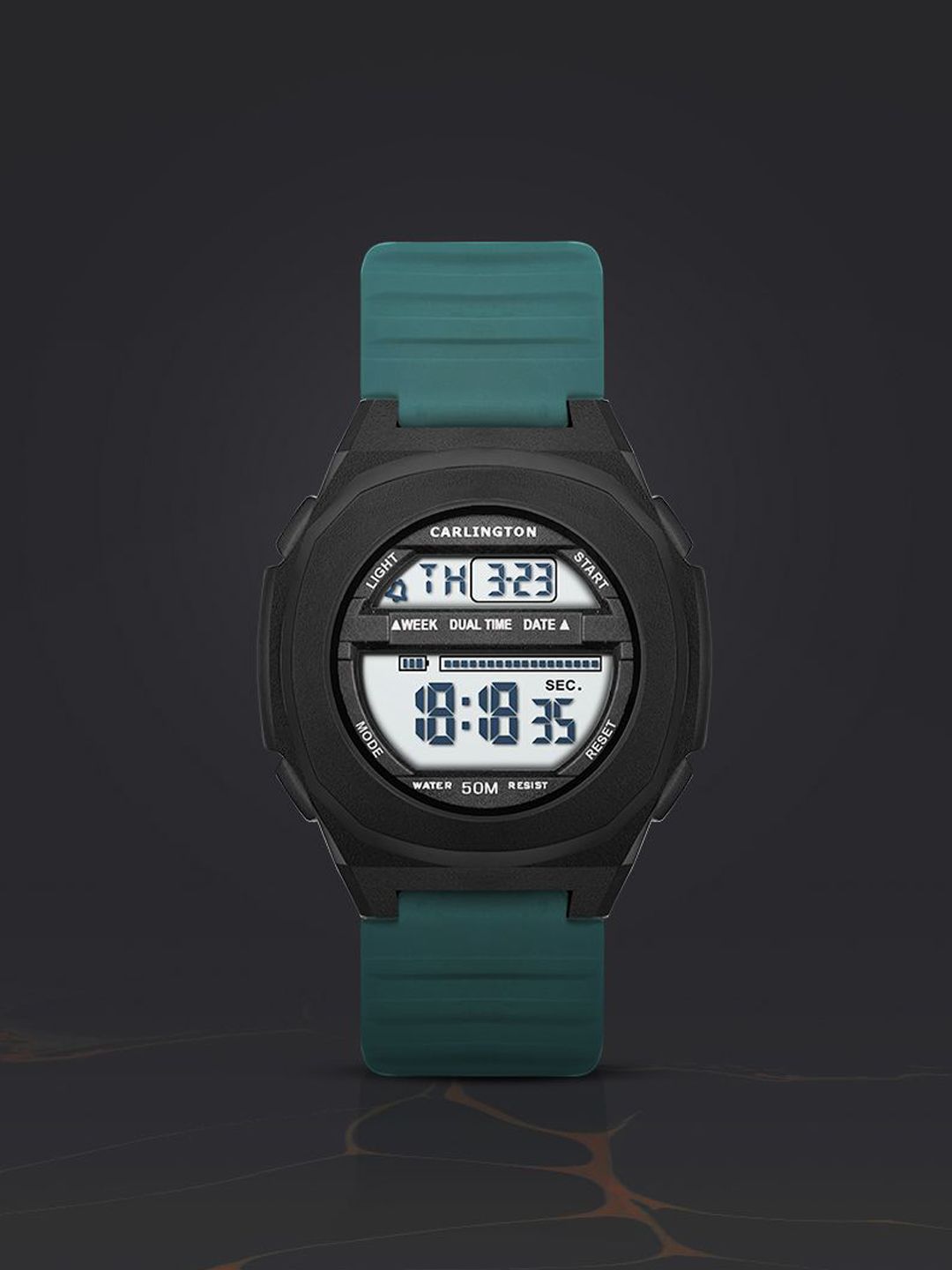 CARLINGTON Unisex Dial & Straps Digital Multi Function Watch Endurance 9117 Teal-image-11