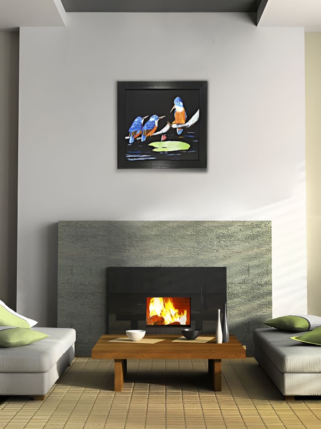 Chaque Decor Black & Blue Birds & Animals Wooden Wall Art-picture-15