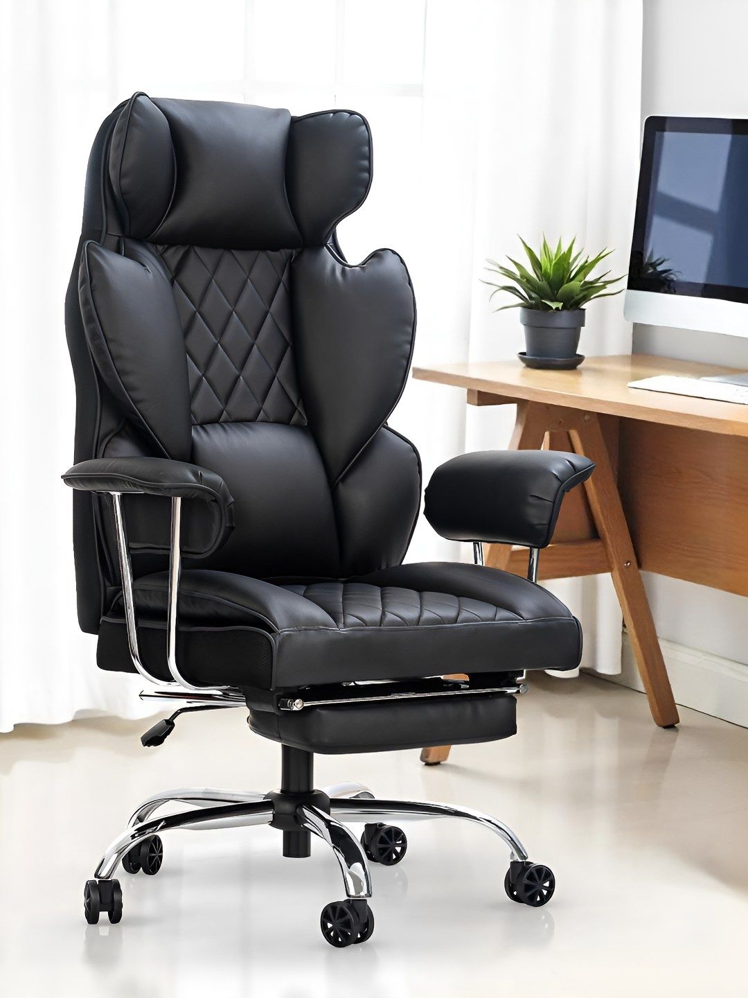 DROGO Black Ergonomic Study Arm Chair-picture-28
