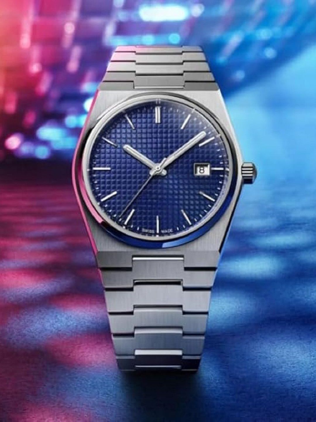 SZN Men Patterned Dial & Stainless Steel Straps Analogue Watch Royal BlueSZN-image-49