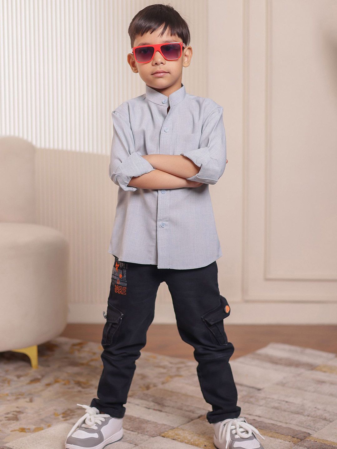 Stuffie Land Boys Classic Striped Casual Shirt-picture-15