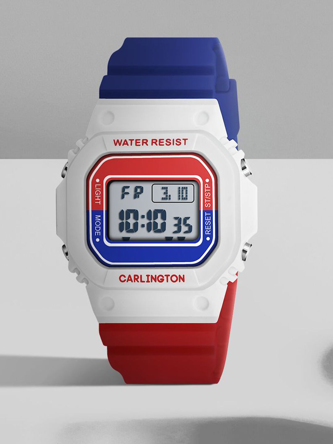 CARLINGTON Unisex Kids Dial & Straps Digital Multi Function Watch Junior 718 White-picture-18