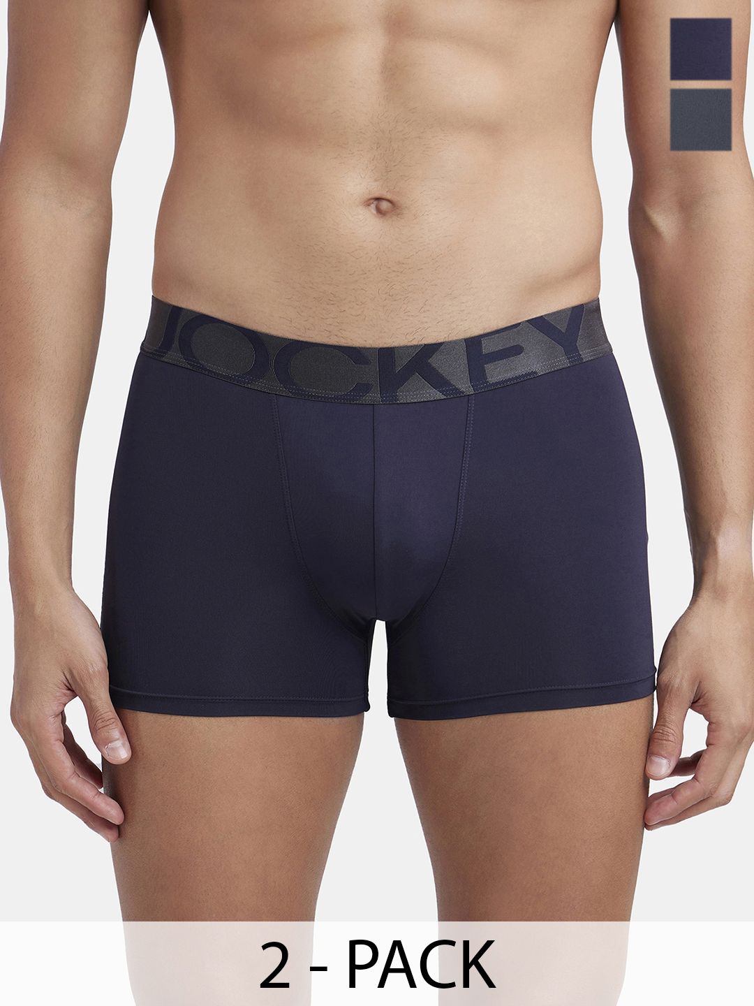 Jockey Pack of 2 Tactel Microfiber Elastane Solid Trunk with Moisture Move Properties-IC28-picture-38