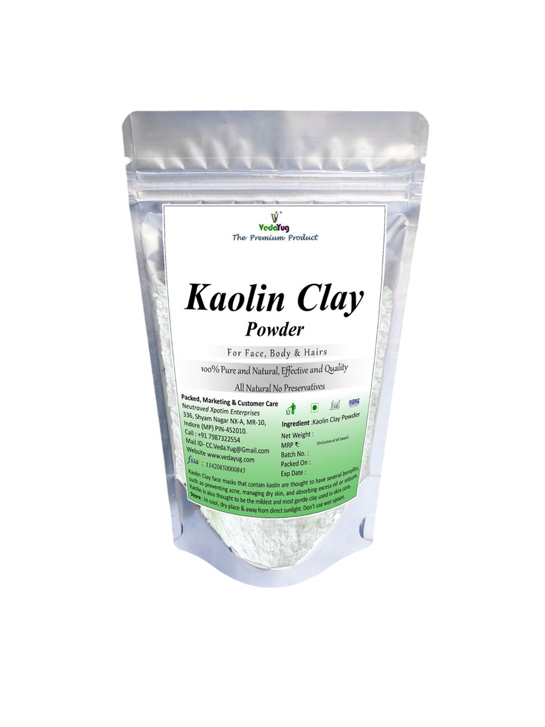 VY VedaYug Kaolin Clay Powder Mask - 100 g-picture-50