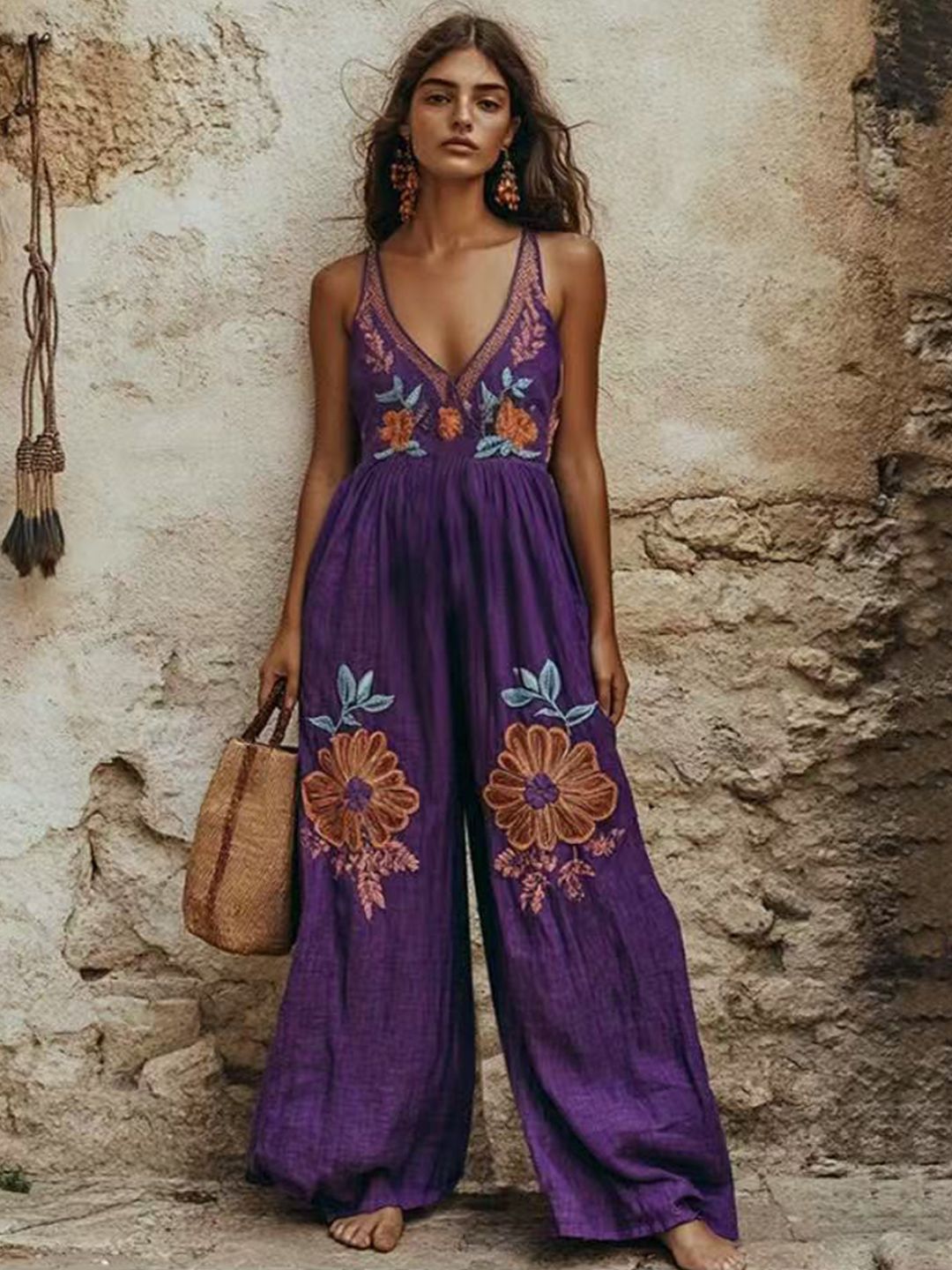 Routes by All About You Linen Printed Basic Jumpsuit-picture-22