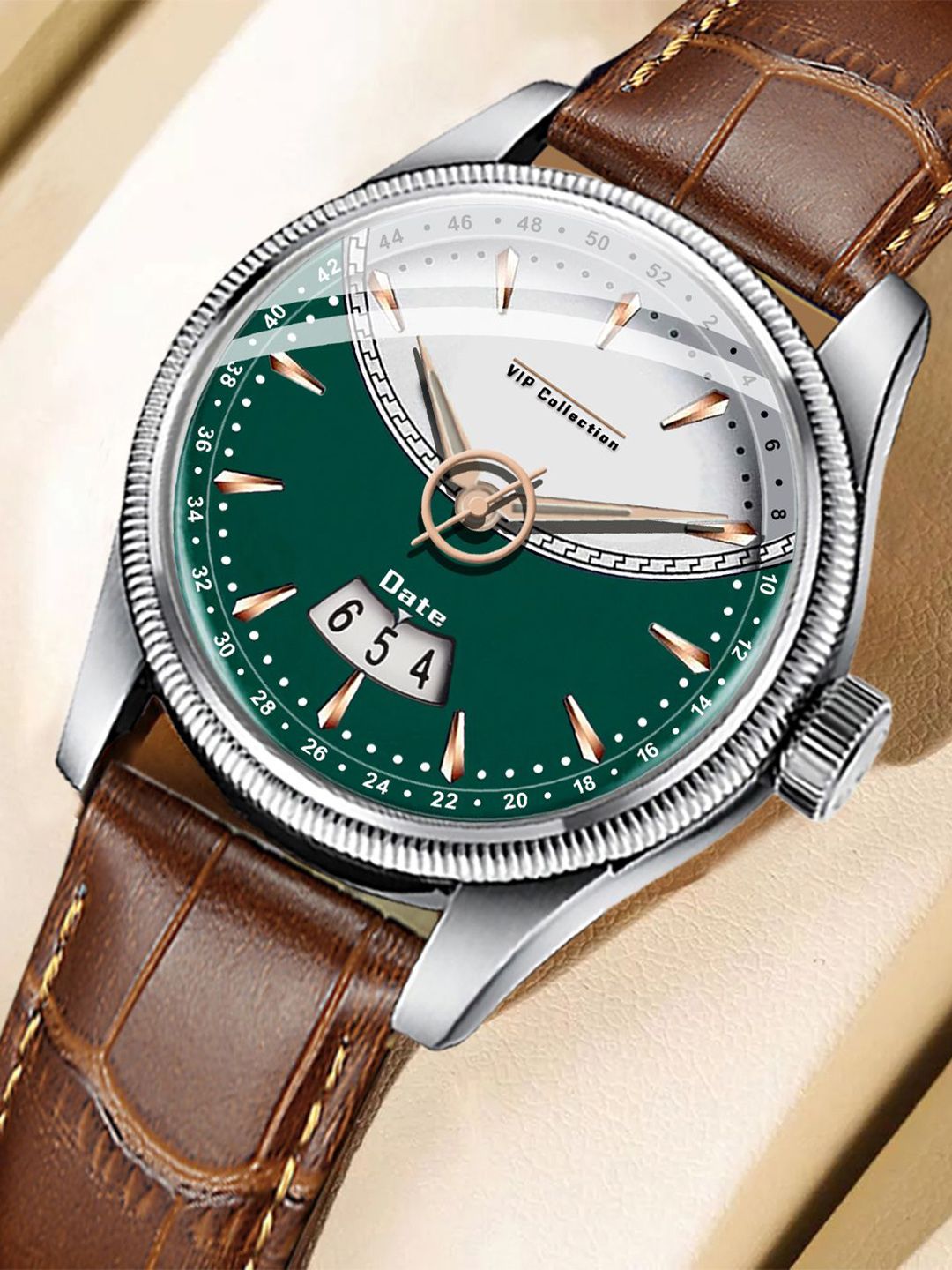 DOUBLERUN Men Dial & Leather Straps Analogue Multi Function Watch H05N9022-picture-29