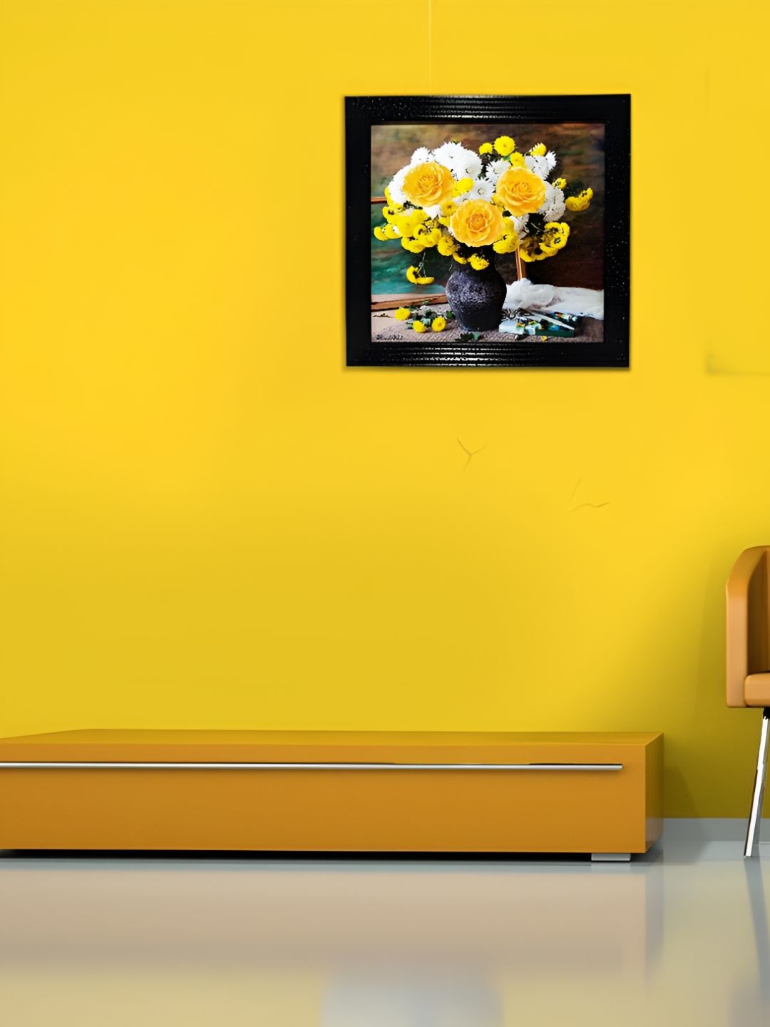 Chaque Decor Black & Yellow Floral & Botanical Wooden Wall Art-picture-12