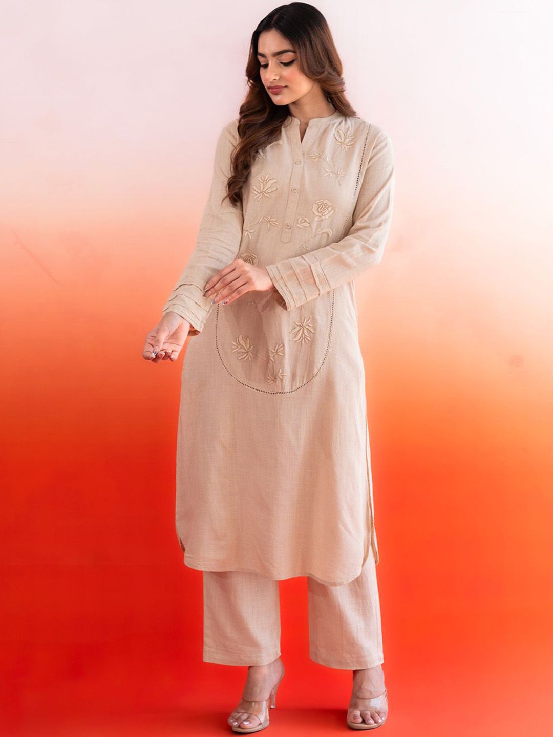 COTTONS DAILY Embroidered Top & Trousers Co-Ords-picture-23