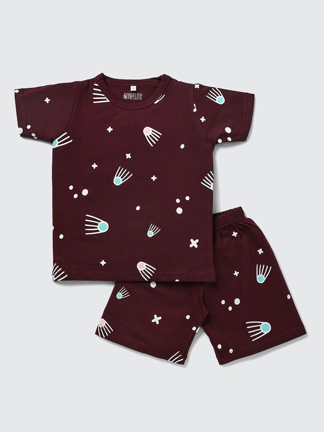 Nite Flite Unisex Kids Printed Night suit-picture-31