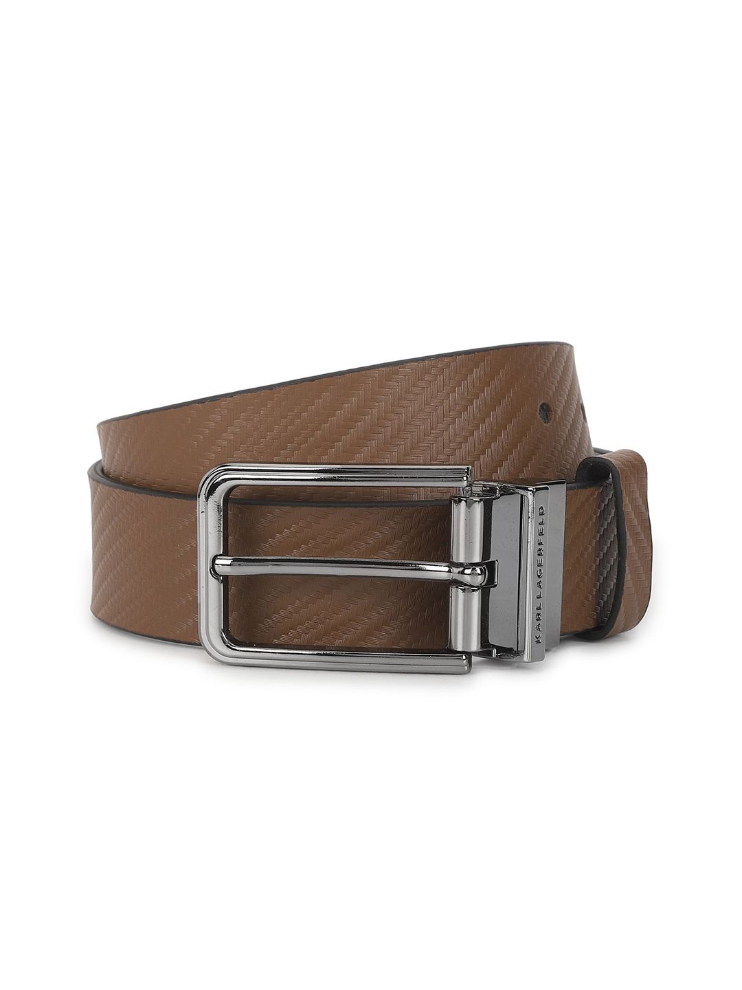 Karl Lagerfeld Men Textured Reversible Formal Belt-image-27