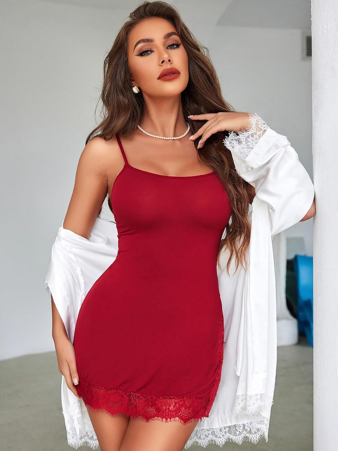 FIRE FIGURE Solid Shoulder Straps Baby Doll-image-45