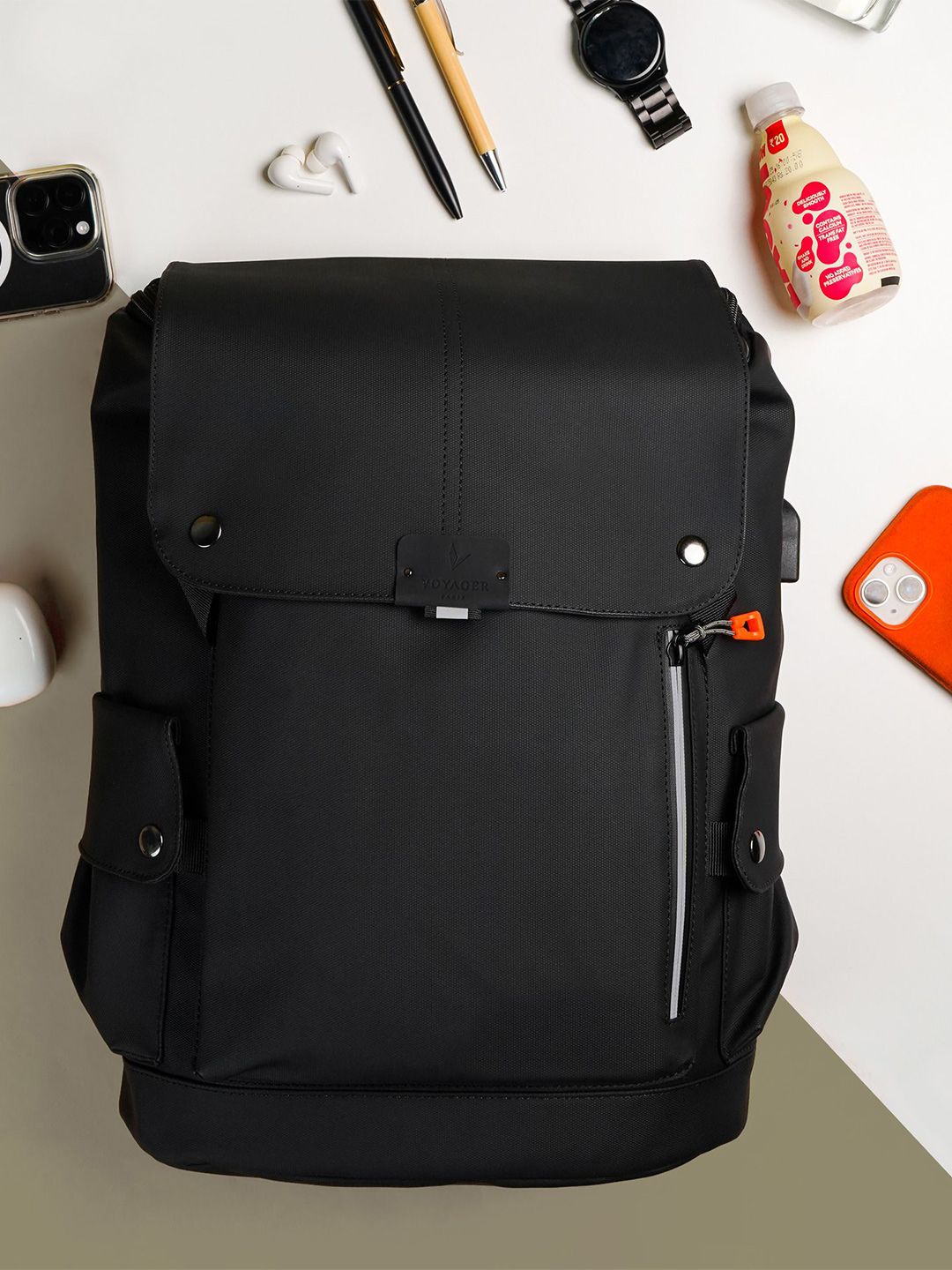 VOYAGER PARIS Unisex Backpack with USB Charging Port-picture-21