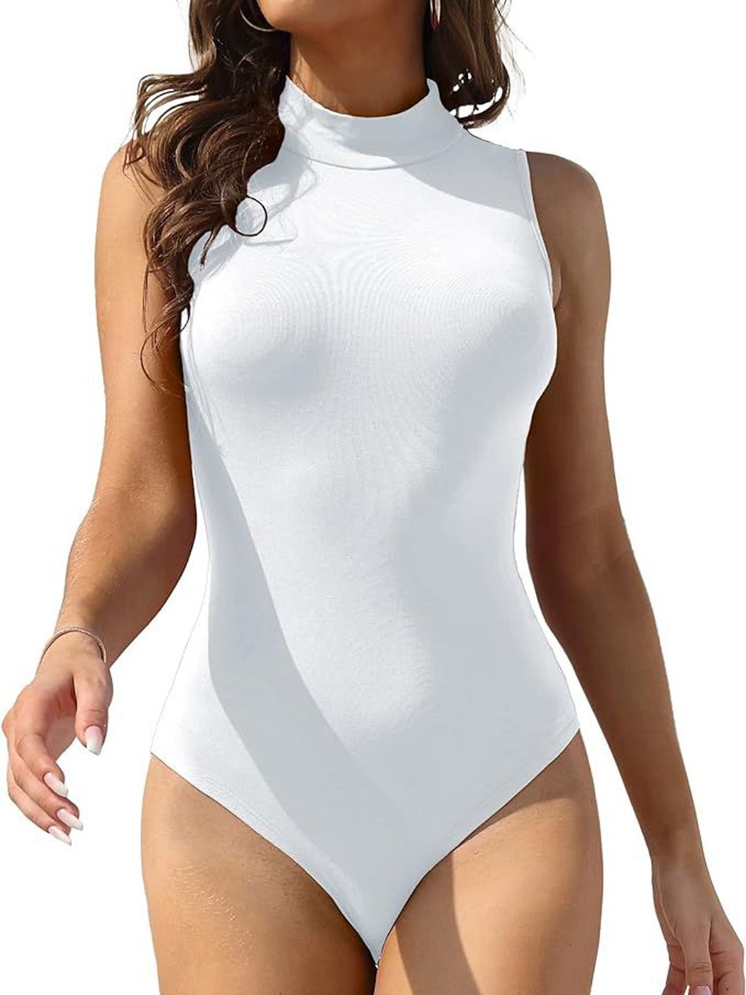 TRENDY ERA Ribbed High Neck Bodysuit-picture-31
