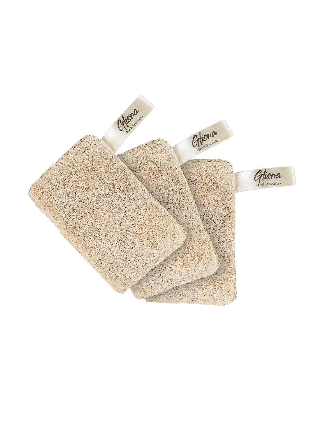 GLISNA Set Of 3 Natural Bath Loofah Body Scrubber-image-45