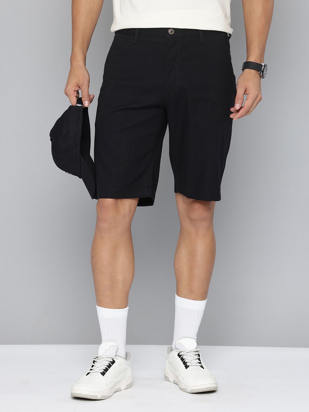 Indian Terrain Men Solid Shorts-picture-37