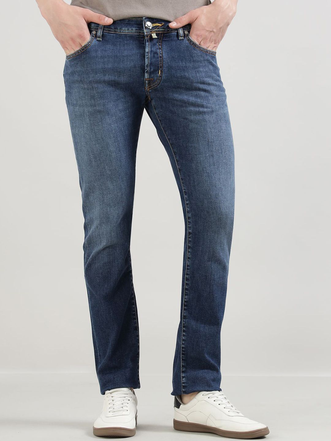 Jacob Cohen Men Slim Fit Mid-Rise Heavy Fade Jeans-picture-12