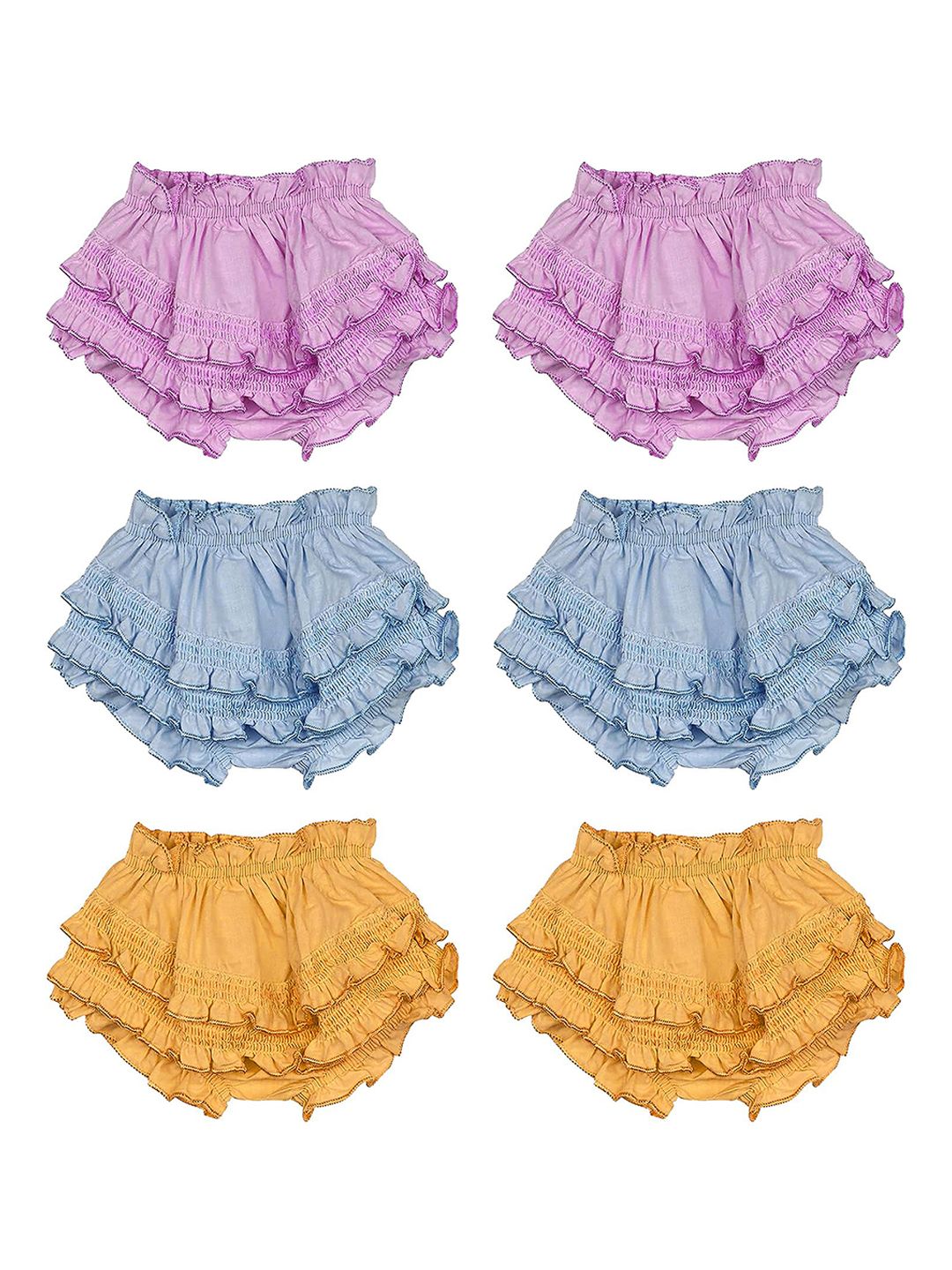 Fancy Walas Infant Girls Pack Of 6 Cotton Basic Briefs FW330_Multi_S_PK06.-picture-33