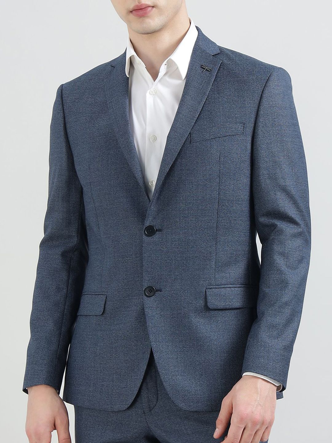 Ted Baker Men Self-Design Single-Breasted Blazer-image-13