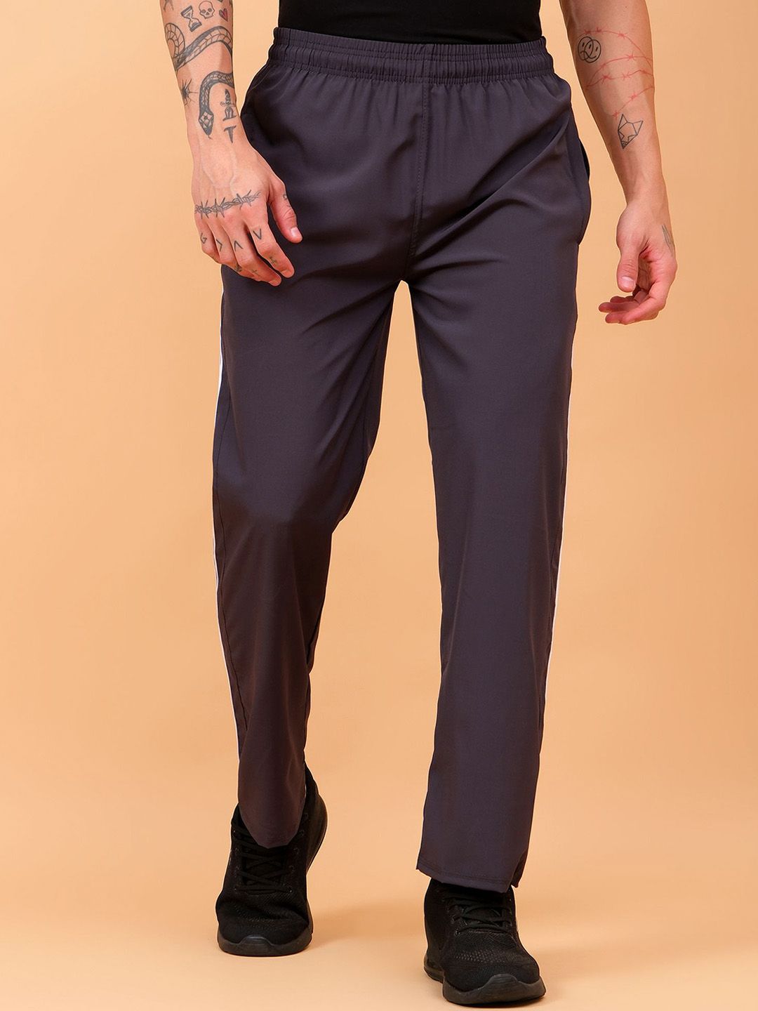 TrybeX Men Mid-Rise Side Stripe TrackPants-picture-23