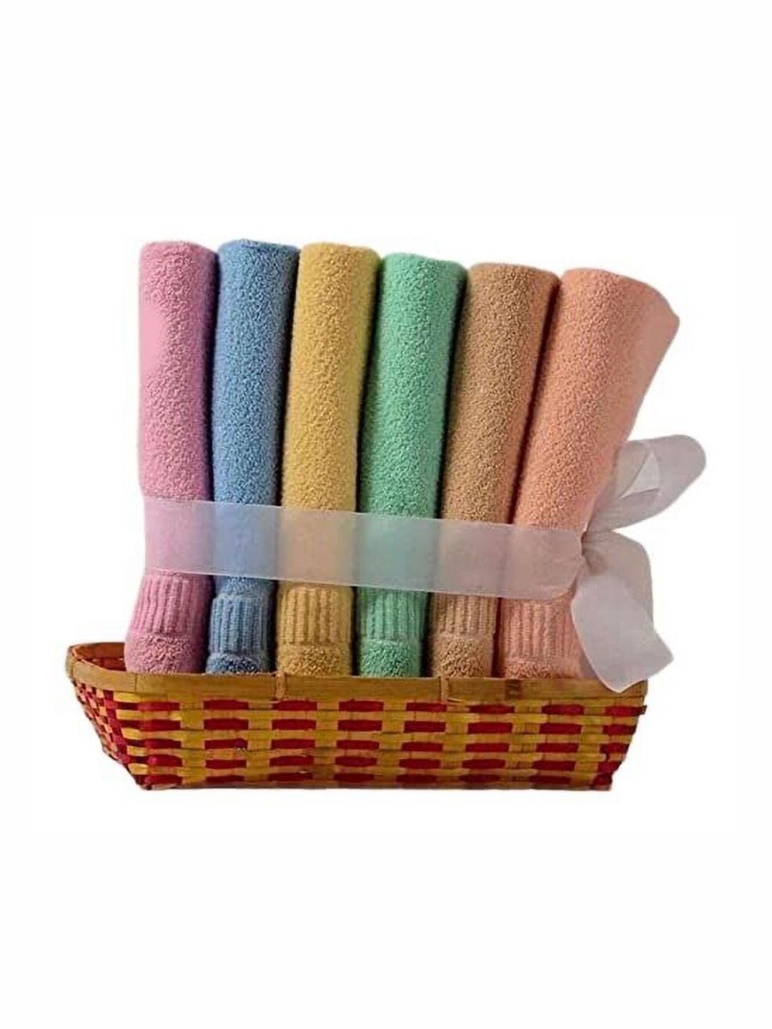 AYUS 6Pcs Blue & Pink 450 GSM Hand Towels-picture-44