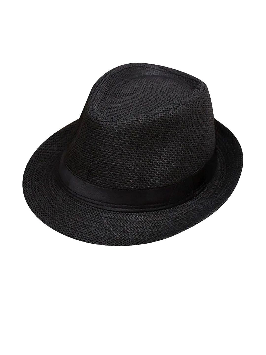 Infispace Men Black Self Design Fedora Hat-picture-34