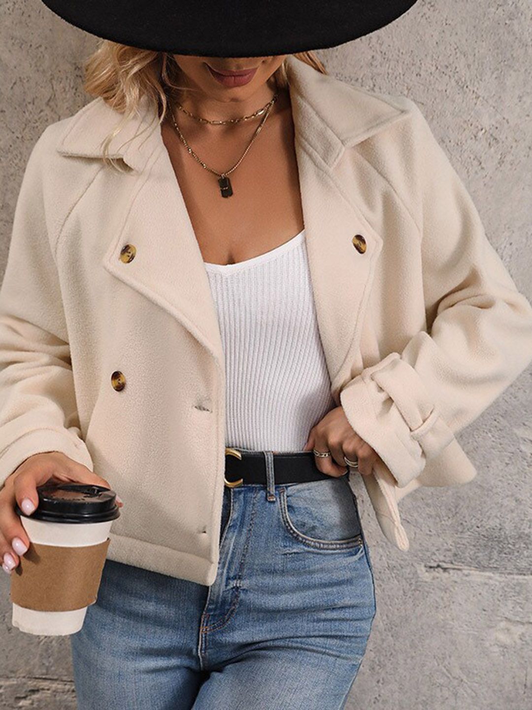 StyleCast Lapel Collar Tailored Jacket