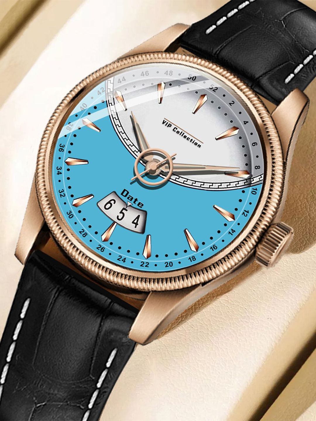 DOUBLERUN Men Dial & Leather Straps Analogue Multi Function Watch H05N9017-picture-12