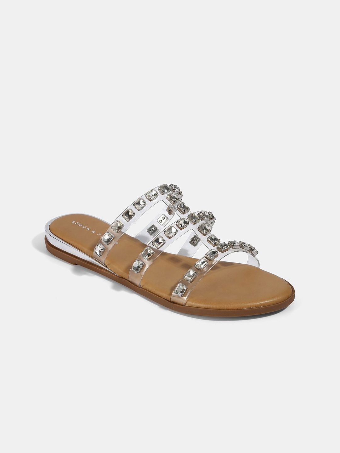 LEMON & PEPPER Women Embellished Party One Toe Flats-picture-16
