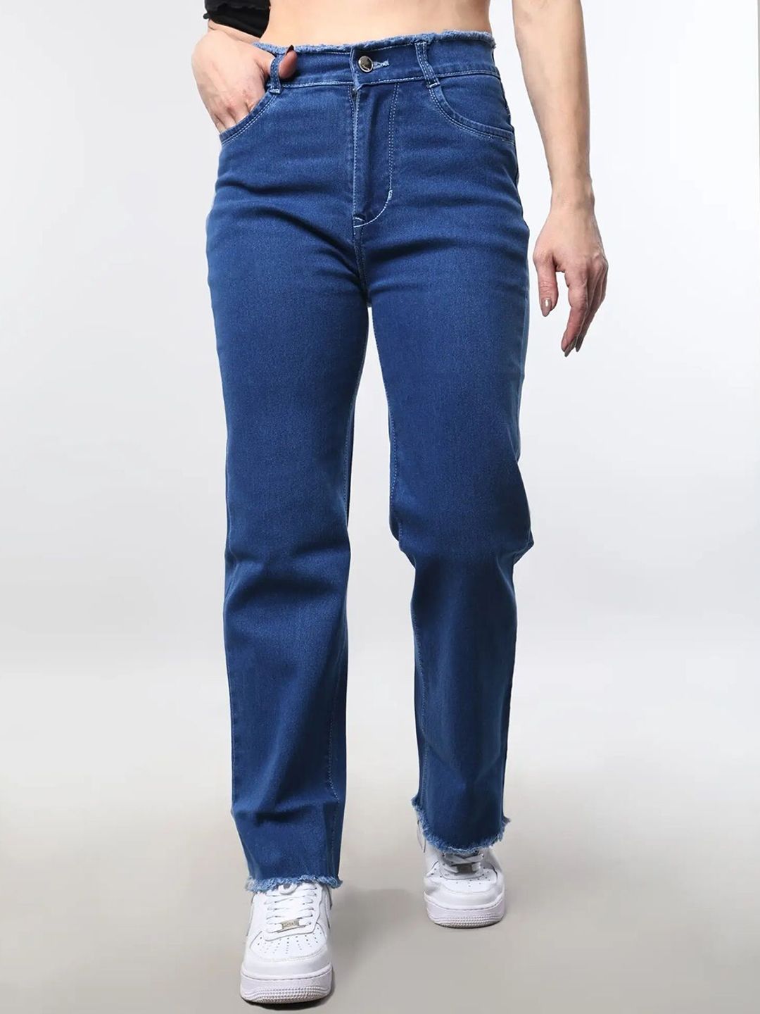 Aadvi Fashion Women Smart Relaxed Fit High-Rise Light Fade Stretchable Jeans-picture-48