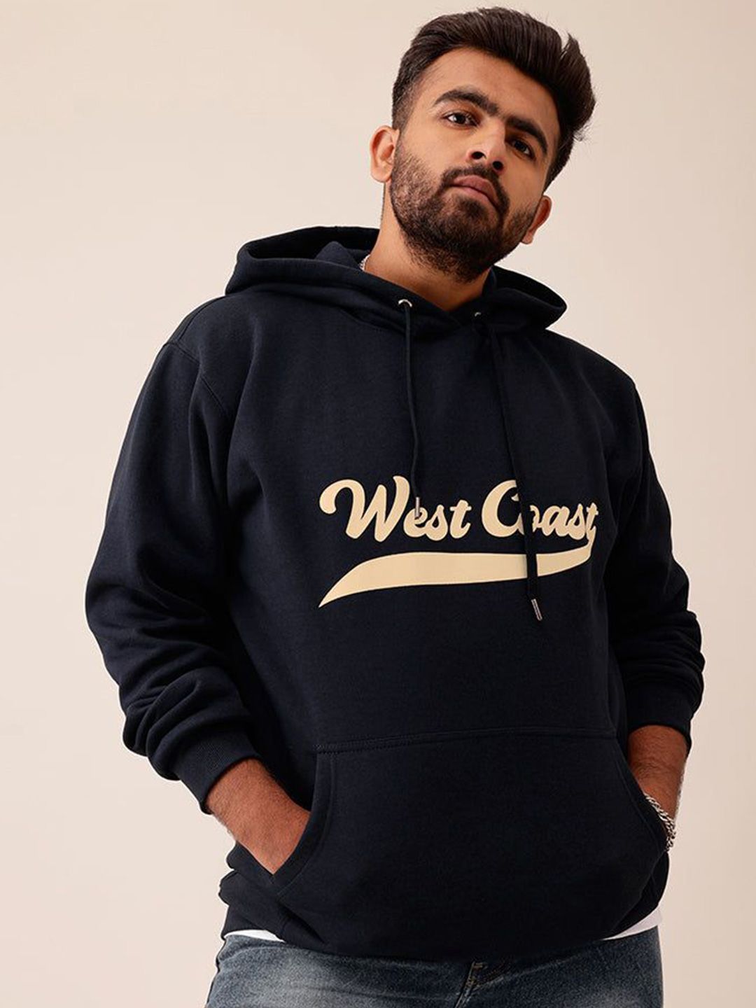 UNSTD Men Typography Printed Hooded Sweatshirt-image-32