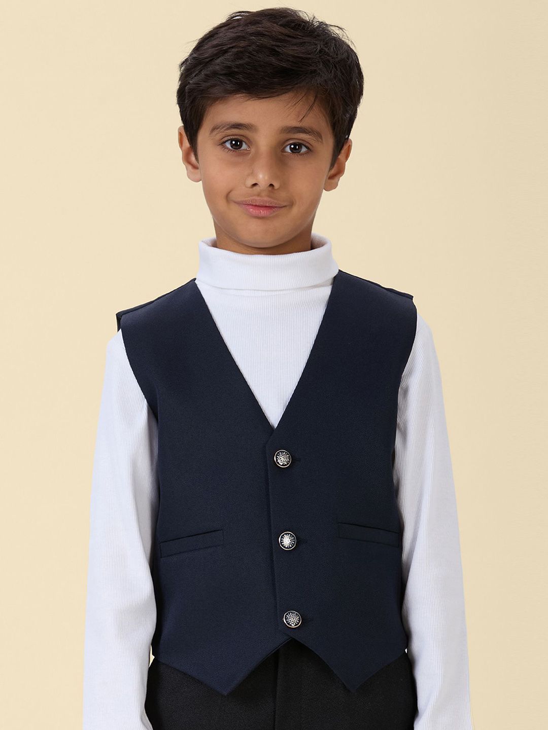 YK Boys V-Neck Sleeveless Woven Waistcoat-picture-36