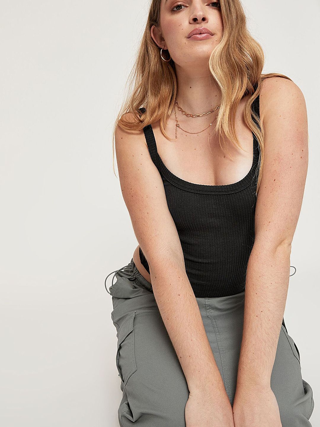 LULU & SKY Shoulder Strap Fitted Crop Top-image-13