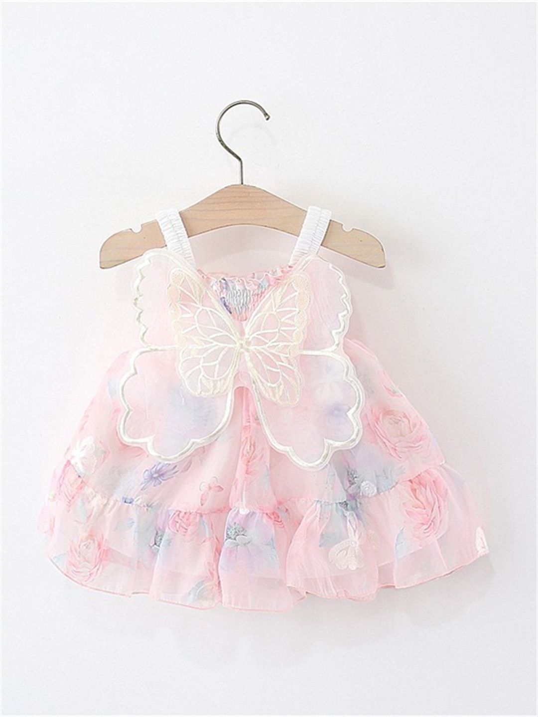 StyleCast x Revolte Girls Floral Printed SmockedFit And Flare Knee Length Dress-picture-29