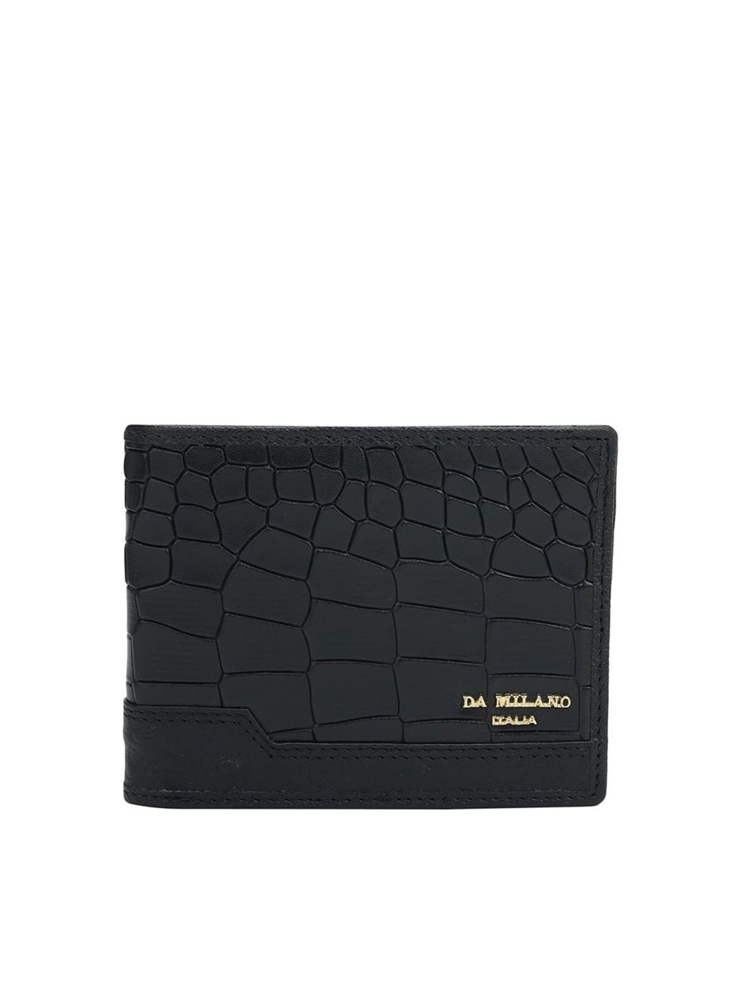 Da Milano Men Geometric Textured Leather Two Fold Wallet-picture-39