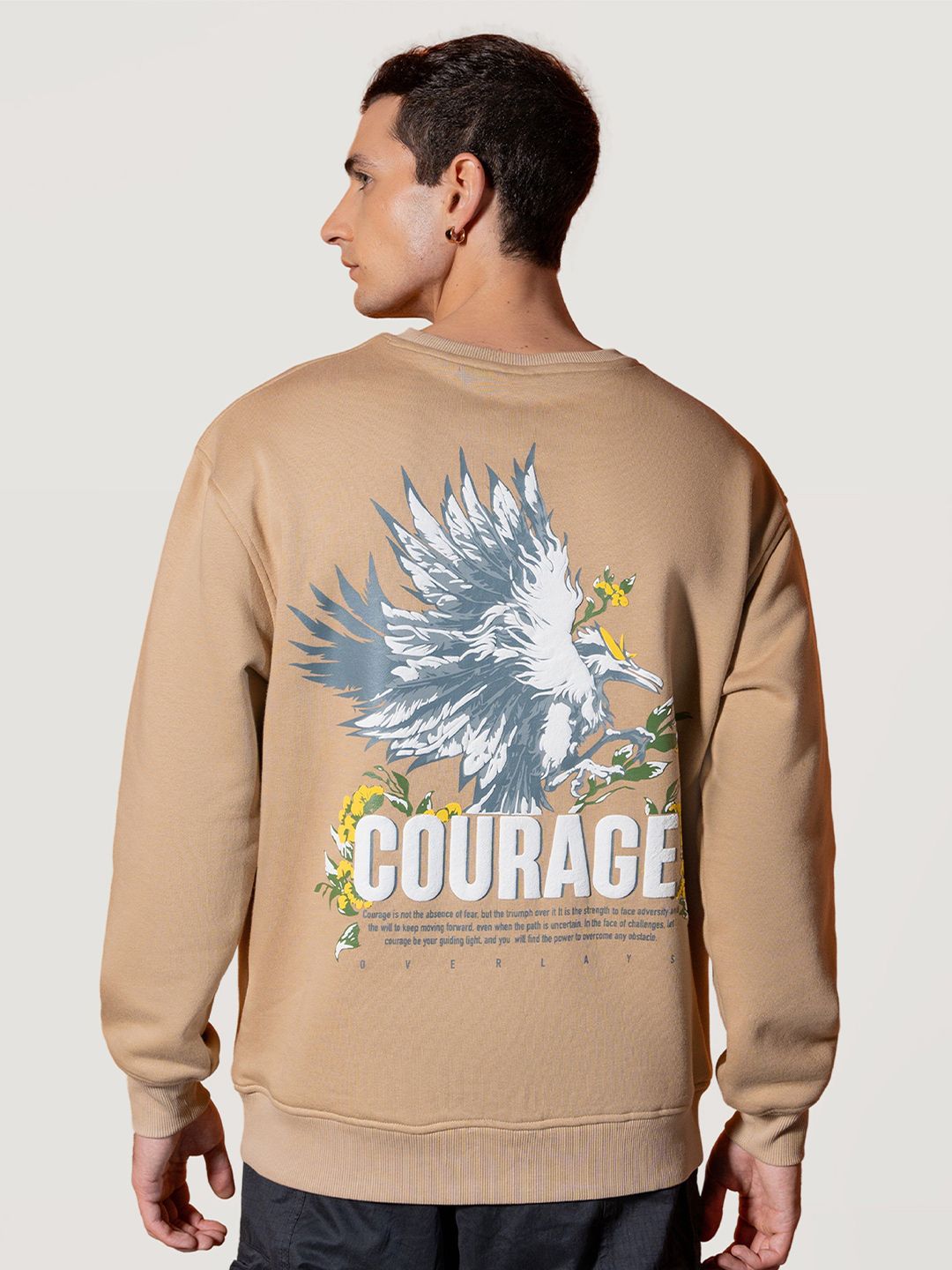 Overlays Men Courage Beige Sweatshirt-picture-11