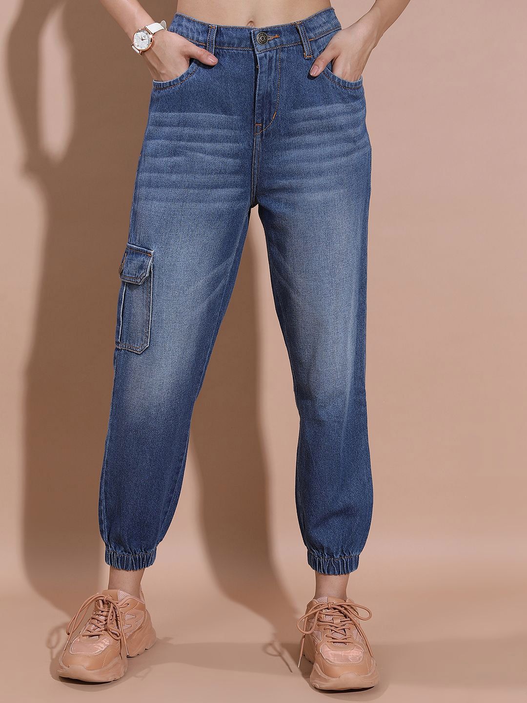 Tokyo Talkies Women Cotton Skinny Fit Mid-Rise Light Fade Jeans-picture-23