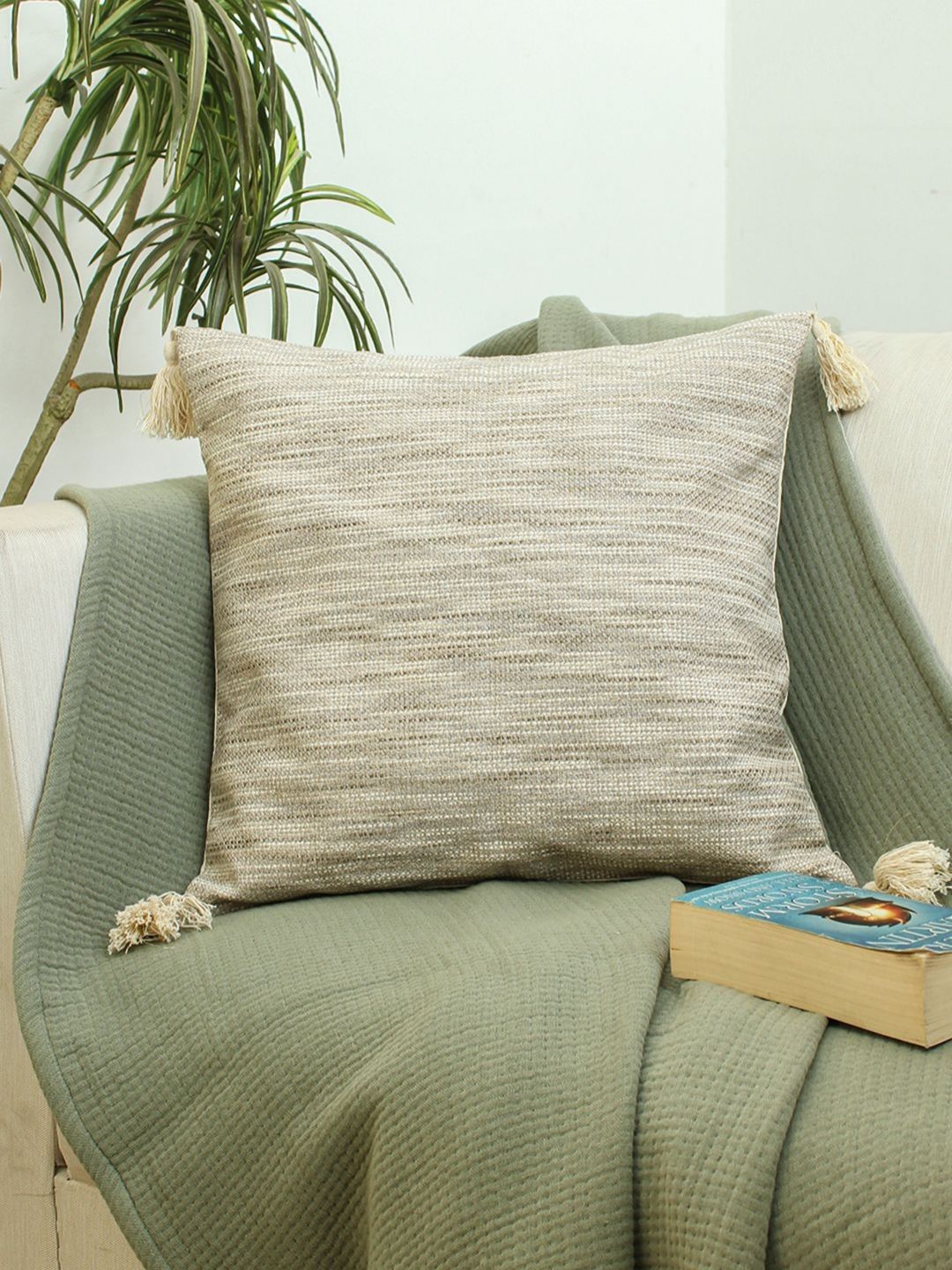 HOMPRIN Cream Abstract Printed Square Cotton Cushion Cover-picture-30