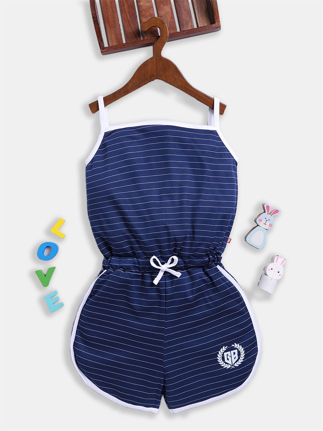 Here&Now X Game Begins Girls Striped Basic Jumpsuit-picture-27